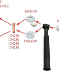 Components for TIG Stubby Collets 3/32 Inch and 2.4mm Orifice for PTA DB SR WP 17 18 26 TIG Welding Torch