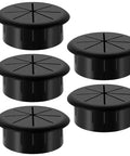 Two Inch Desk Grommet Black for Cables Flexible Cable Grommet Pack of Five fits two inch holes for cable management