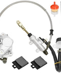 Rear Foot Disc Hydraulic Brake Master Cylinder Caliper Assembly Fits 150cc 200cc 250cc Go Karts ATVs Quad Bikes Dune Buggy