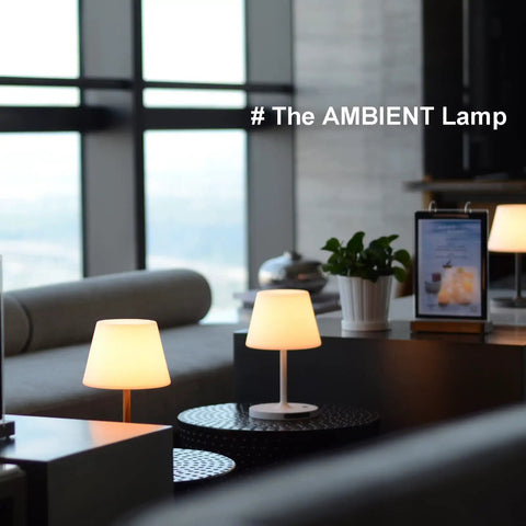 Cordless USB Rechargeable Table Lamp With 4000mAh Battery, 2700K Warm LED in a modern living room setting