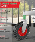 8 Inch Fence Gate Wheel For Metal Tube Gates, Heavy Duty Gate Caster With 360 Degree Rotation, Spring Loaded, 600 Lb Capacity