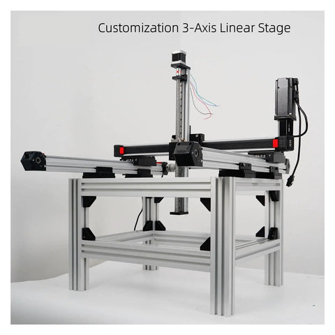 FPB50 CNC Linear Motion Guide Belt Driven Motorized Table for 3D Printer Builds, showcasing 3-axis linear stage design.