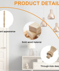 Solid Unpainted Wood Spindles Set Of Six Straight Up Smooth Finish Unfinished Balusters for Dope DIY crafts showing solid wood and elegant design.