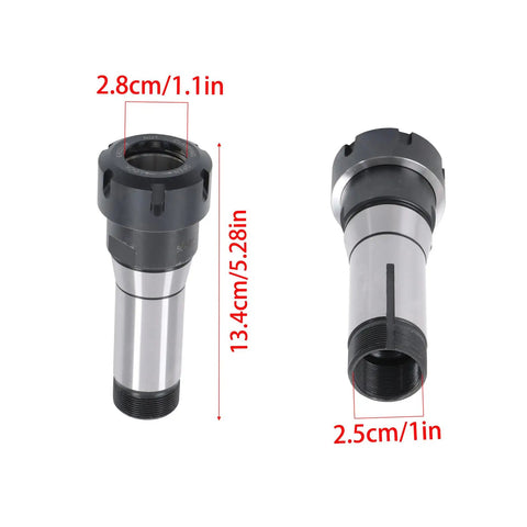 Measurements of Heavy Duty 5C ER32 Collet Holder Chuck For CNC Milling And Lathe Work, Straight Extended Shank For Deep Machining