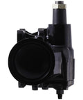 Heavy Duty Power Steering Gear For 1999 To 2007 Chevrolet And GMC 4WD 6.0 Liter with black finish and fittings.