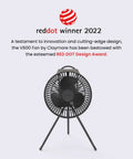 Warm Gray Rechargeable Portable Fan With 7800mAh Battery, USB C Charging, Four Speed BLDC Ultra Quiet Air Circulation