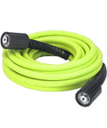 Pressure Washer Hose With M22 Fittings, 1/4 In By 25 Ft, ZillaGreen Flexible Hybrid Polymer, Cold Water Only Up To 3100 Psi