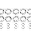 Set Of 10 Metal Bird Foot Rings With Easy Clip Openers For Small To Large Birds, Must-Have Fly Training And Identification Bands