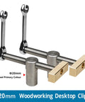 2 Pack Bench Dog Clamps For 20mm Or 7.9 Inch Holes, Stainless Steel Body With Brass Block Construction, Desktop Woodworking Clips