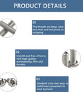 Top Shelf 304 Stainless Steel M2 X 30mm Phillips Round Pan Head Machine Screws 50 Pack showing detailed thread features and quality.