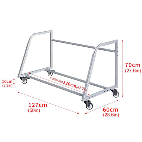 Built Tough Rolling Tire Rack For Garage With Smooth Glide Casters And Scratch Resistant Steel Frame Mobile Automotive Storage Cart For Home Gearheads And Transport Trailers