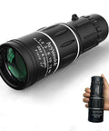 16x52 High Power HD Monocular For Adults with focus on lens and grip, suitable for bird watching and outdoor use