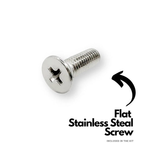 Flat stainless screw from Three In One Espresso Tune Up Kit For Home Machines, IMS NanoQuartz Reinforced 200 Micron Shower Screen, Cafelat Green Gasket, Fits Rancilio Silvia And Promac Models