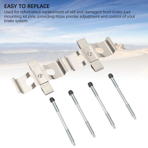 Front Brake Pad Pin Installation Kit With Clips And Pins For 1997 To 2004 Chevy Monte Carlo Perfect Fit Disc Caliper Hardware Set For Your Daily Grind, metal clips and pins