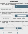 Installation instructions for Fresh 2 Pack Invisible Cabinet Handles With A Smooth 180 Rotation Slick Zinc Alloy Frame.
