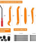 135 Piece Universal Car Bumper Retainer Clips Kit With Six Sizes Of Fasteners Plus Auto Trim Removal Tools Cable Ties And Sponge Cushions