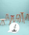 Heavy Duty Swivel Adjustable Leveling Feet With T Nut Bolt Rock Solid Screw On Furniture Leveler For Cabinet Table Workbench Chair Plug And Play Assembly 4 Pack 50Mm Thread Base among various wooden stools.