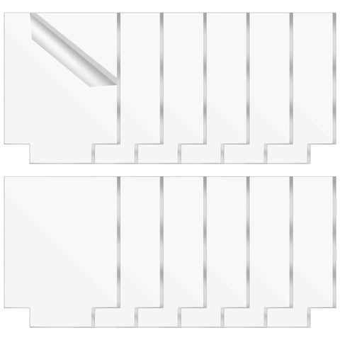 Senbota clear cast acrylic sheets, pack of 12 for LED light bases, 5.9x5.1 in, 4 mm thick, protective film