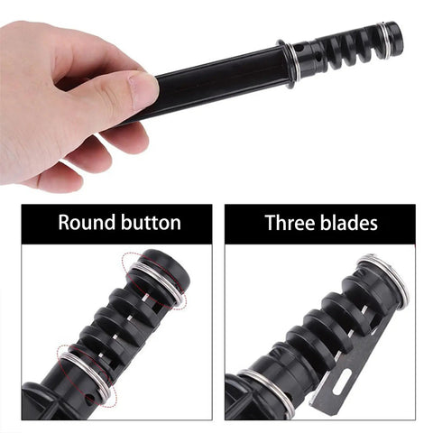 Dope Rotating Leather Rope Cutter Kit With Six Replaceable Blades showing hand-held view and blade details