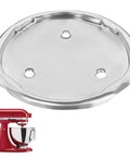 Mixer Bowl Screw Cap Replacement For Whirlpool KitchenAid And Kenmore Stand Mixers with metal plate and stand mixer in view.