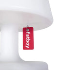 Close-up of Petit Rechargeable LED Lamp 2 Pack With Stepless Dimming Dope Portable Indoor Outdoor Light showing base and tag