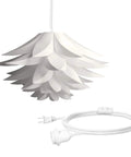Dope Hanging Puzzle Lamp Kit Lotus Flower Pendant Light With DIY Shade 19.7 Inch Modern Ceiling Fixture Plug In Power