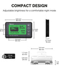 Rugged Battery Monitor With Shunt For 12V Rigs Up To 500A, 10 To 120 Volt Range, LCD screen dimensions and weight display.