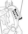 Illustration showing the mechanism of Breakaway Horse Tie For Safe Tie Outs No Slip Quick Release Under Heavy Pull.
