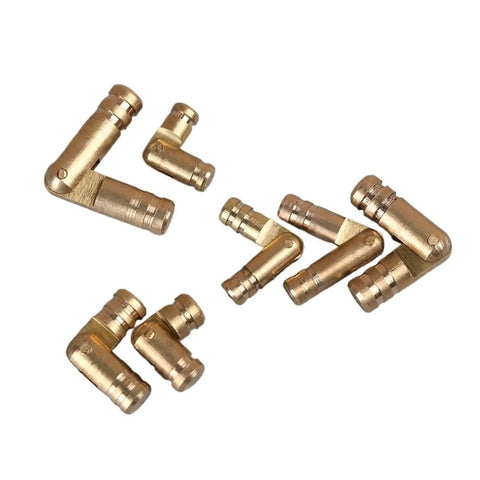 Gold Barrel Hinge Set 20 Pcs Soft Close Concealed Cabinet Hinges For Wooden Cases And Boxes 4mm Or 5mm Diameter With 15mm To 30mm Length