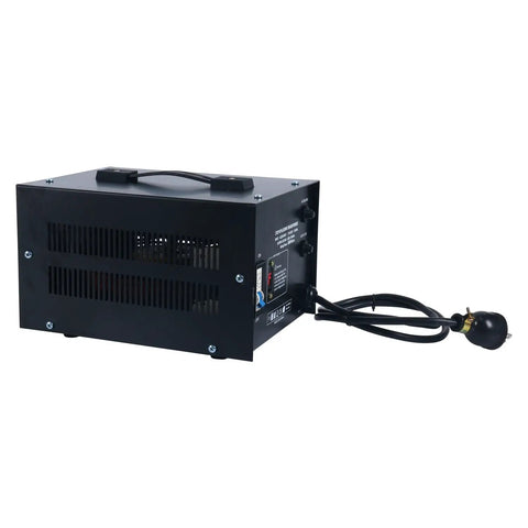 Heavy Duty Voltage Converter Transformer 3000W Step Up And Down 110V To 220V for international travel, rear view, showing dual circuit breakers