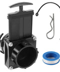 3-Inch RV Waste Valve Body With Handle For Mess-Free Sewer Connection, durable replacement valve, fittings, and seal tape accessories.