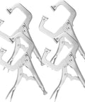 11 Inch Large C Clamp Locking Pliers Set With Swivel Pads, heavy duty vise grip clamps for woodworking and welding.
