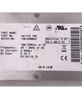 48V 1000W Power Supply Module 241122.105 Industrial Telecom Rectifier Replacement Part Built For Rugged Beefy Power DC Output Pre Owned Tested And Ready To Drop In For Telecom Infrastructure, label close-up