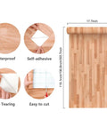 Peel And Stick Faux Wood Wallpaper For Counters And Cabinets Waterproof Vinyl Wood Plank Cover Self Adhesive 17.7 Inch By 118.1 Inch
