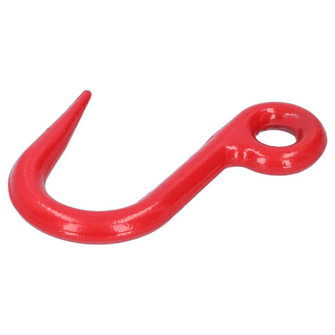 Heavy Duty Alloy Steel Eye Crane Safety Hook For Stable Lifting 1 Ton Load With Reinforced Eye And Anti Crack Design Built For Factories Ports Transportation And Construction Projects, red