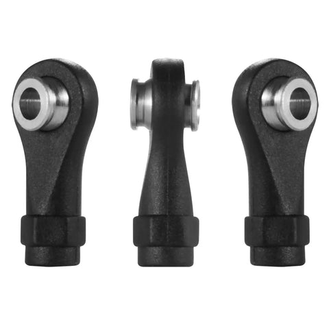 Beefy Two Point Five Millimeter Tie Rod End Link Ball Joint Set For 1 18 TRX4M Bronco Defender RC Car Ten Piece Replacement Steering Linkage Easy Install Durable With Two Point Five Millimeter Aperture, black metal RC ends