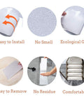 Image of Non Slip Stair Treads Tape 15 Pack 4 By 24 Inches Ultra Strong Adhesive in various installation steps and features