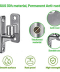 Wall Mount Gate Hinges For Farm And Outdoor Fences, One Piece No Weld Chain Link Fence Hardware With 5/8 Inch Hinge Pin, stainless steel