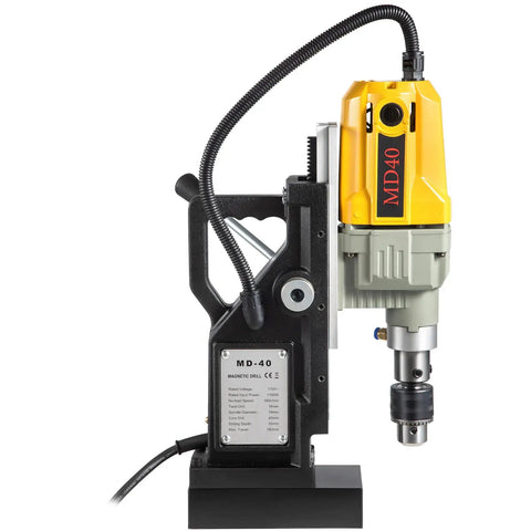 Beefy Magnetic Drill Press 1100W With 1.6 Inch Boring Diameter 580 RPM Max 2697lbf 12000N Tough Metal Drilling Power Portable Electric Mag Drill