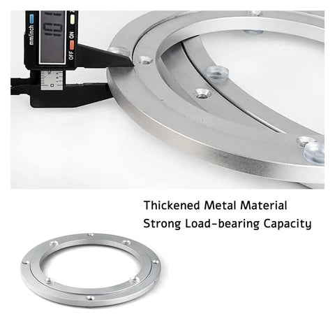 Lazy Susan Turntable With Heavy Duty Metal Bearing 300 400 500 600mm Anti Rust Aluminum Alloy Smooth Ball Bearing Rotation