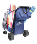 Beach Cart With Big Sand Wheels For Easy Sand Haul Wide Wheel Wagon Includes Insulated Cooler Bag Body Board And Umbrella Holder