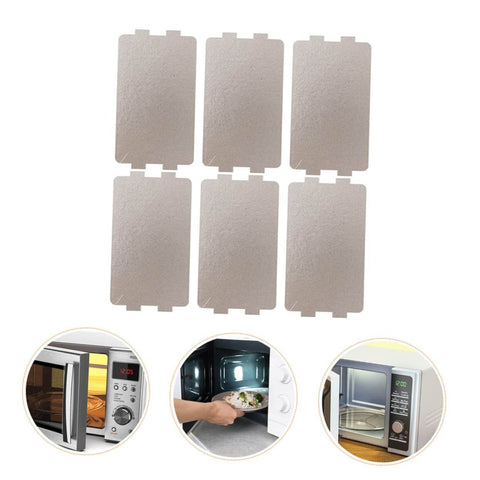 6 Pack Microwave Mica Sheet Covers For Heat Insulation And Burn Protection, Easy Cut Waveguide Replacement Plates