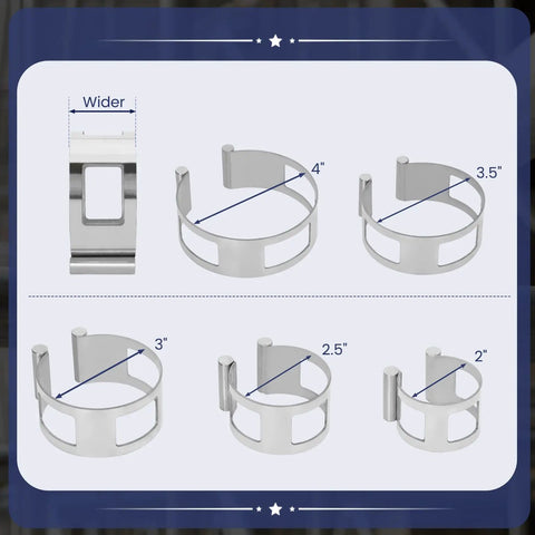 Heavy Duty Exhaust Tacking Band Set, 5 Piece, 304 Stainless Steel, 2 to 4 Inches, Extra Wide and Ten Percent Thicker, Built For Precise TIG Welding Alignment and Warp Prevention in various sizes and widths.