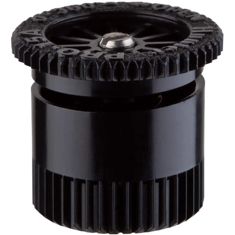Close-up of Pro 4-Inch Pop Up Sprinkler Head with adjustable 0 to 360 degree spray pattern for in-ground lawn irrigation