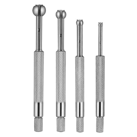 4 Piece Telescoping Bore Gauge Set for Small Holes, Full Round Spherical Hardened Bore Gauges With Nickel Plated Heads, Versatile Size Range For Precise Machining And DIY Projects
