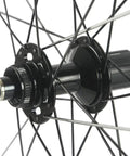 Close-up of center lock hub on Carbon Disc Brake Wheelset For Road Bikes 700c Clincher Ride-Ready 55mm Deep, 25mm Wide