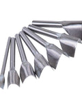 Leather Craft 7 Piece V Shape End Punch Cutter Set For Belts Wallets And Bags 10mm 15mm 20mm 25mm 30mm 35mm 40mm Sizes Durable Iron Tools