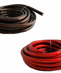 Beefy 8 Gauge Power Wire Set 10 Feet Total Black And Red CCA Automotive Battery Cable coiled for car audio wiring