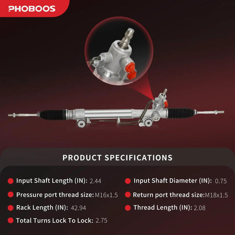 Power Steering Rack And Pinion Assembly For Toyota 4Runner 2010 To 2022 Drop In Direct Fit Left Hand Drive Leak Resistant New Unit Replacement Ref 26 2660 with specs