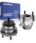 2-Piece Rear Wheel Hub Bearing Assemblies With ABS for Hyundai Santa Fe 2007-2020 in packaging and standalone view.